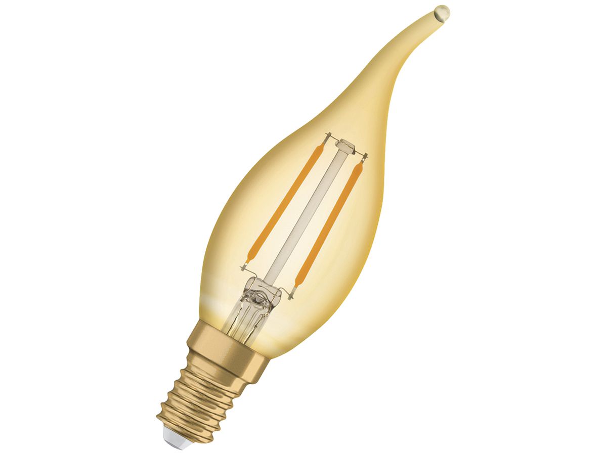 LED-Lampe LEDVANCE Vintage E14 1.5W 120lm 2400K Ø35×121mm BA11 klar Gold