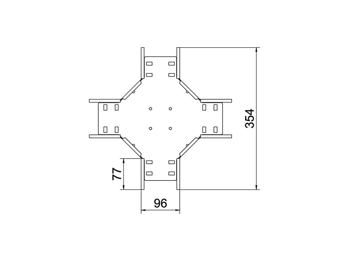 Kreuzstück BET RK 60×100mm Stahl bandverzinkt