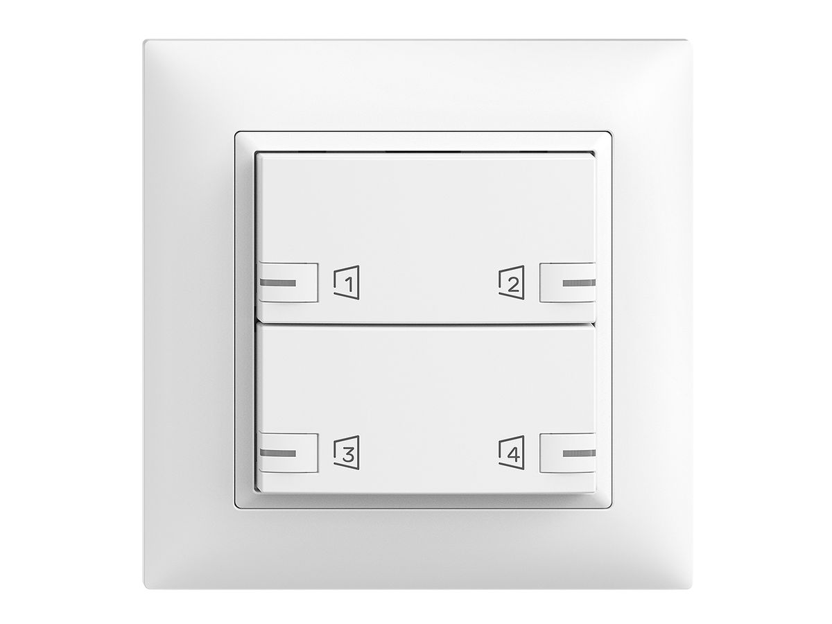 UP-Montageset EDIZIOdue zeptrionAIR, WLAN, RGB-LED, 2×Taste, 2×Bedienung ws