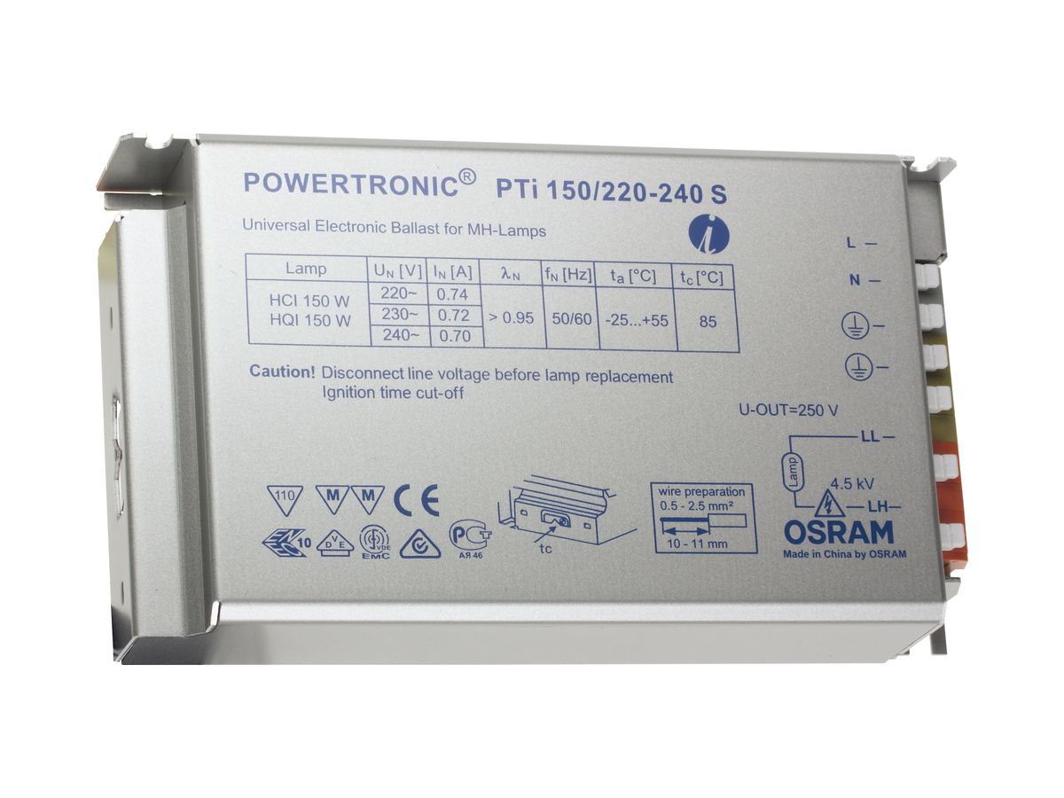 Vorschaltgerät Powertronic 1×150/220…240V S