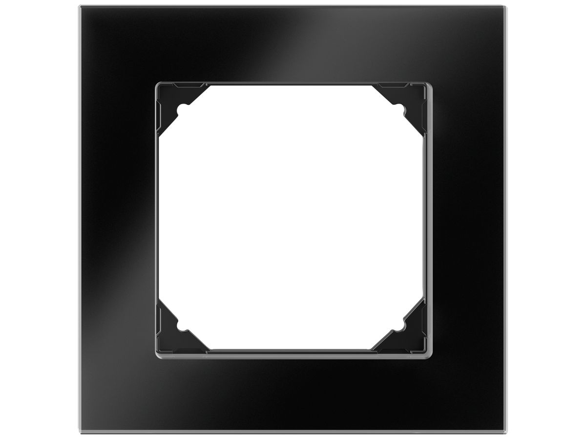 UP-Kopfzeile EDIZIO.liv prestige SNAPFIX® 1×1 94×94mm glas schwarz