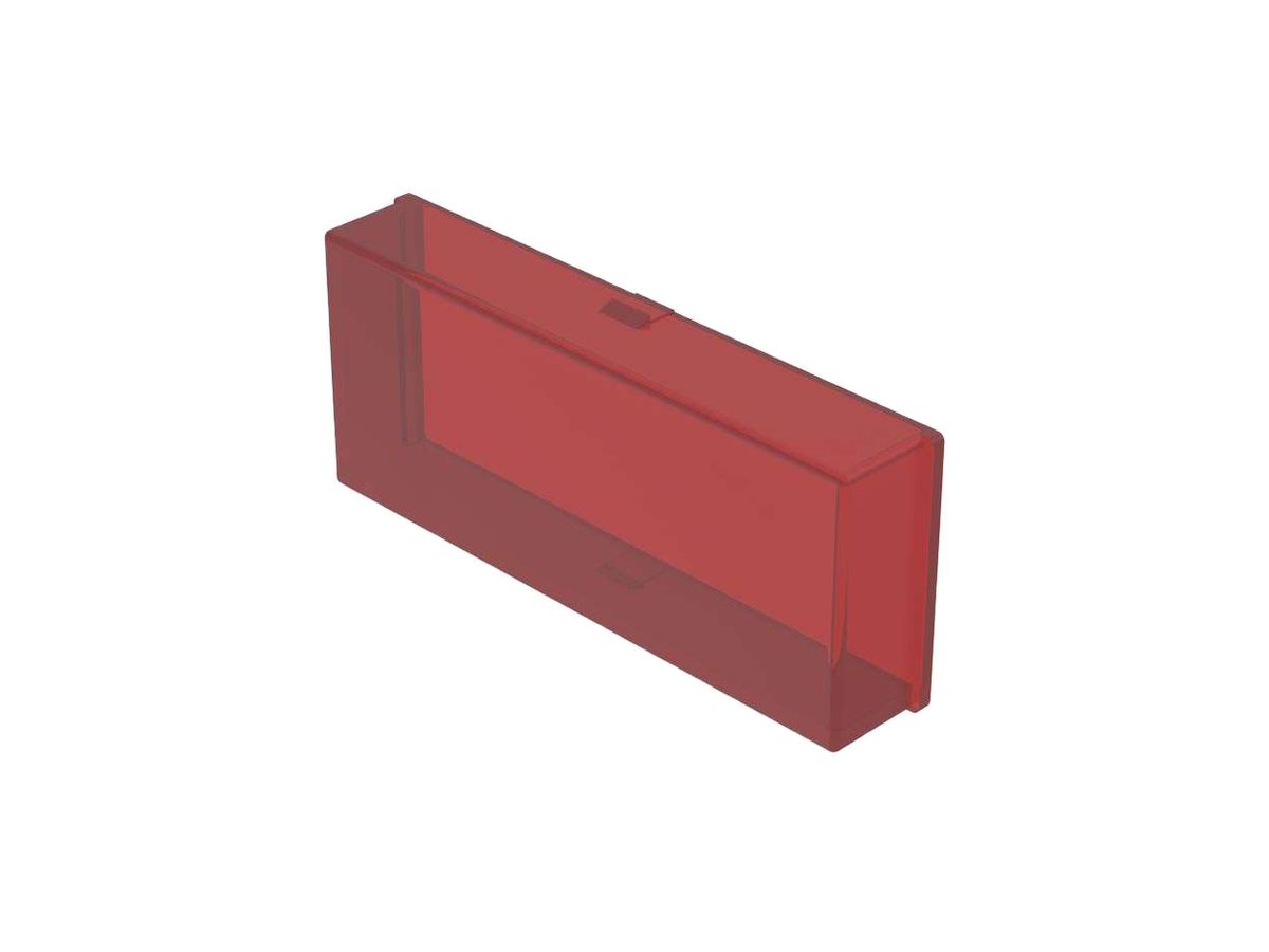 Niederhalter EAO03 rot flach 14.4×34.4mm Kunststoff transluzent