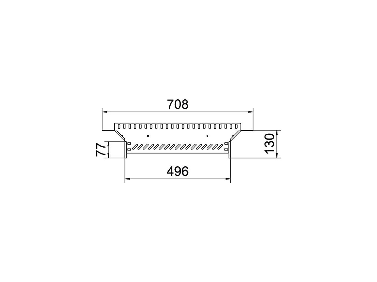 T-Abgang BET RAA 110×500mm Stahl bandverzinkt