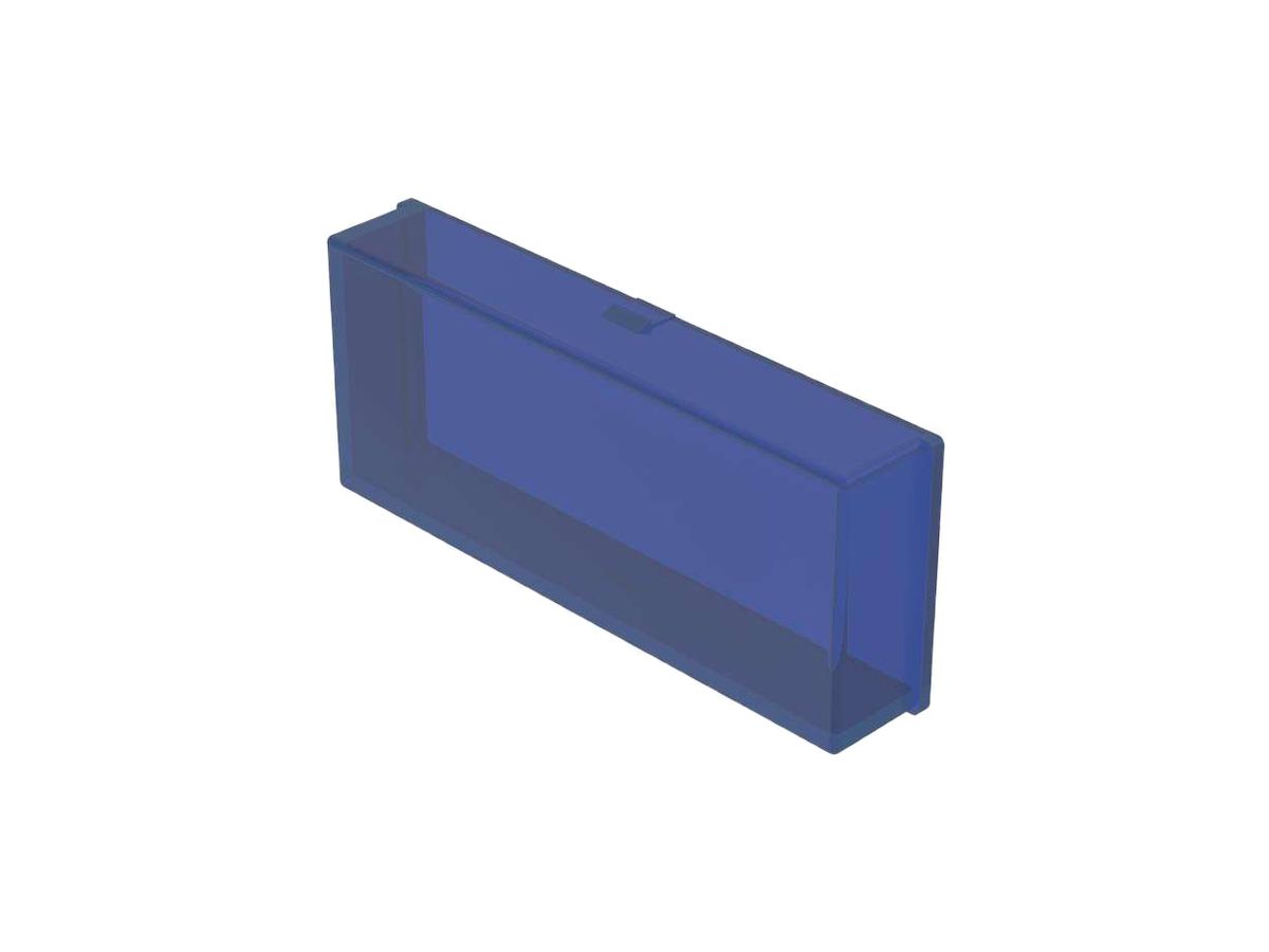 Niederhalter EAO03 blau flach 14.4×34.4mm Kunststoff transluzent