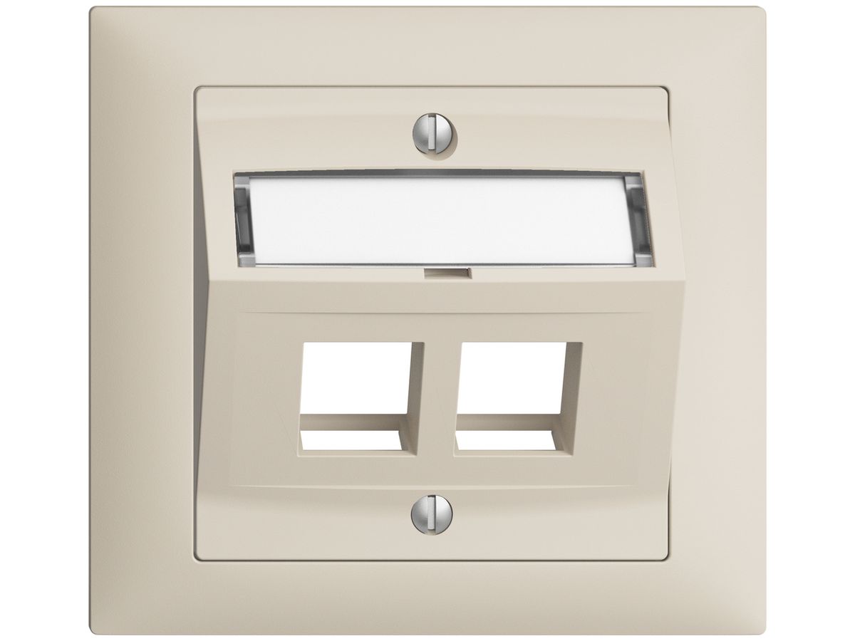 EB-Montageset EDIZIOdue FKE, mit Schrägauslasshaube, für 2×Keystone, crema