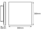 LED-Deckenleuchte LDV PLANON FRAMELESS 19W 1500lm 3000K 300×300mm weiss