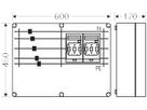 NH-Gehäuse Hensel Mi 2×3×NH00, mit Sammelschiene, 250A, 5-polig