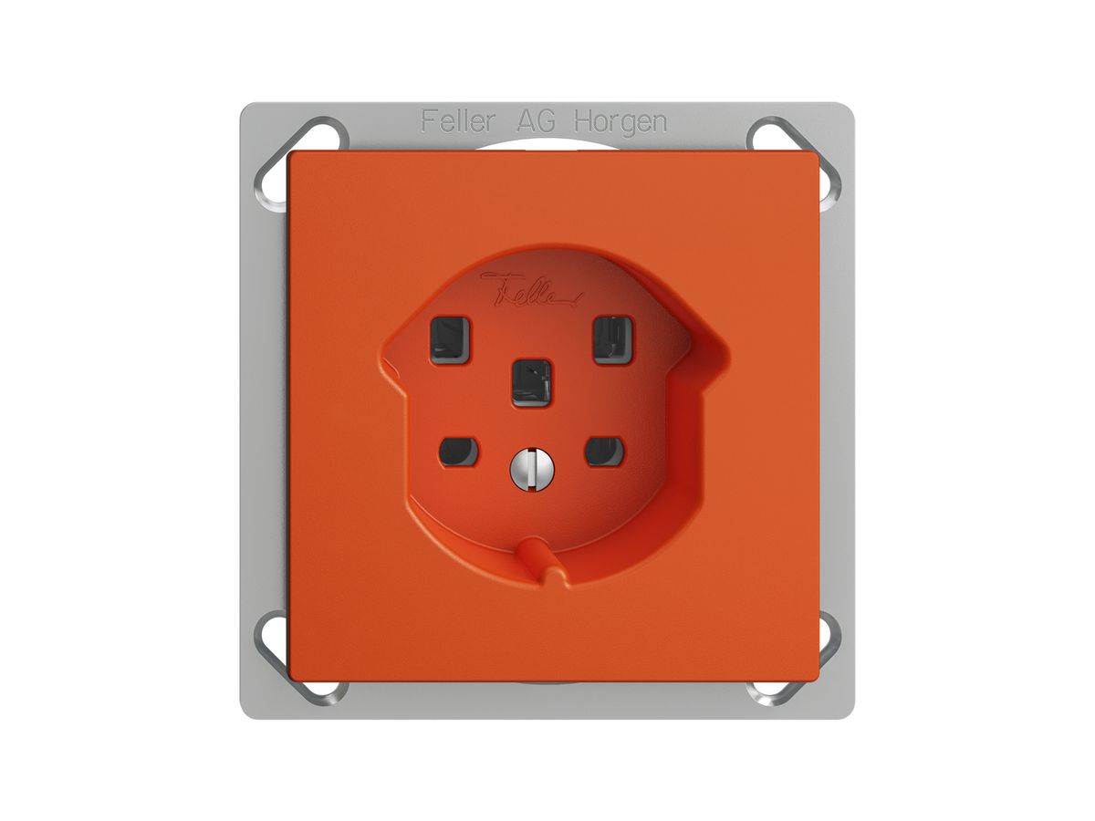 EB-Steckdose EDIZIOdue T25 16A orange, mit Steckklemmen