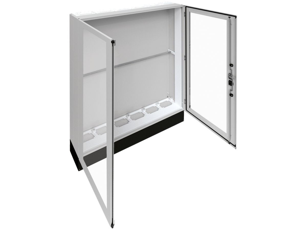 Schrank Hager univers SK I 1850×1550×275mm mit Sockel 200mm+Tür transparent IP55