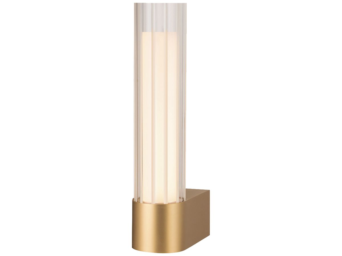 LED-Wandleuchte SLV LYGANT single 8W 560lm 3000K IP44 326×75mm Messing