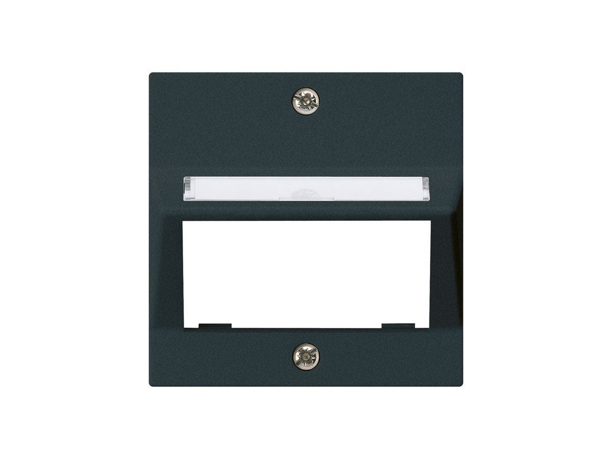 Frontplatte kallysto für Multimedia-Modul Schrägauslass Duroplast schwarz