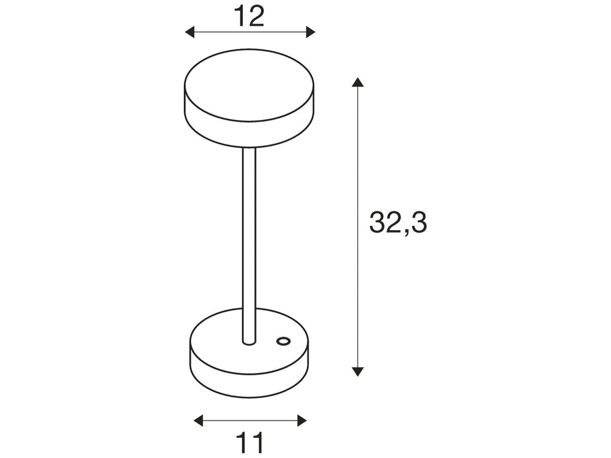 LED-Tischleuchte SLV VINOLINA 2.2W 130lm 2700/3000K DIM rost