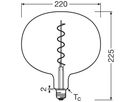 LED-Lampe LEDVANCE Vintage 1906 E27 4.5W 150lm 1800K Ø220×225mm Rauch