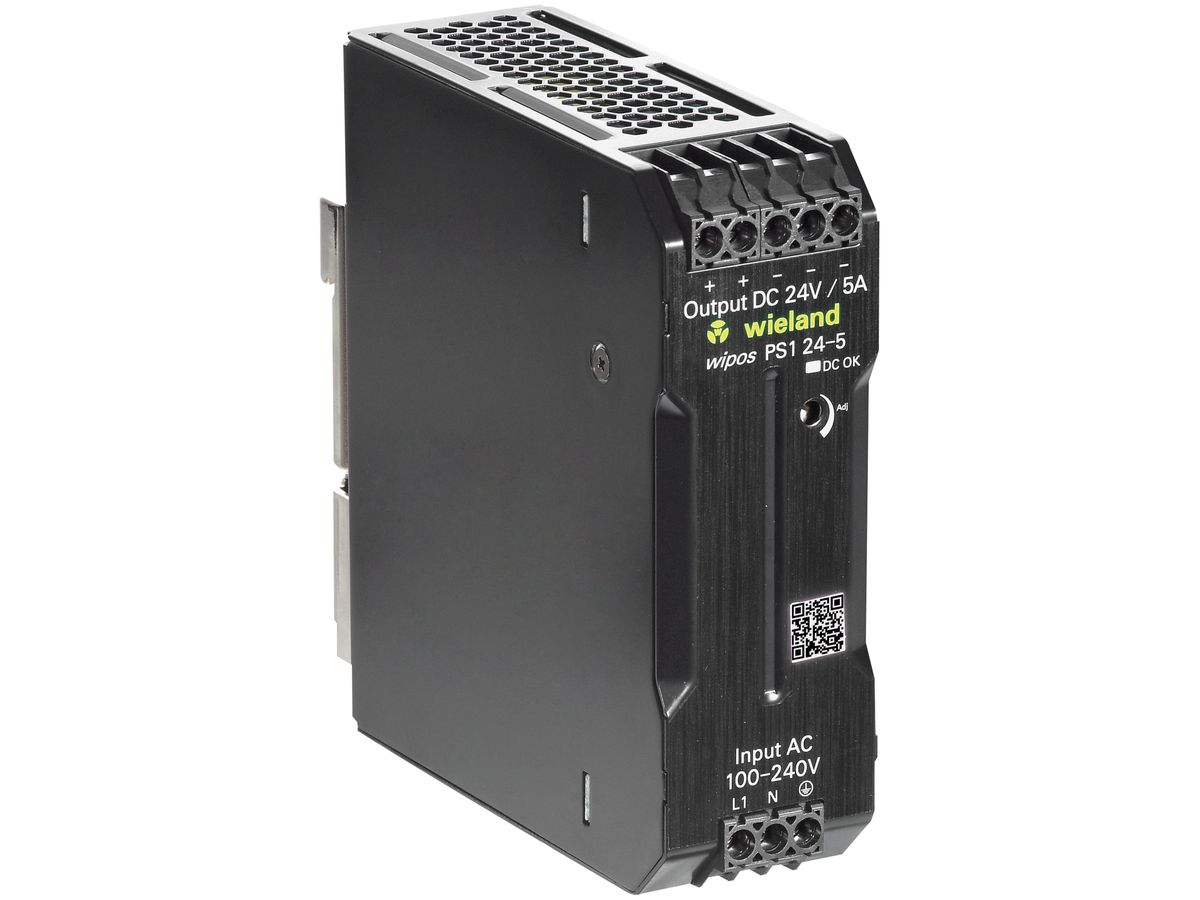 Schaltnetzteil WIPOS PS1 5A/24V 85…264VAC/90…350VDC, einphasig