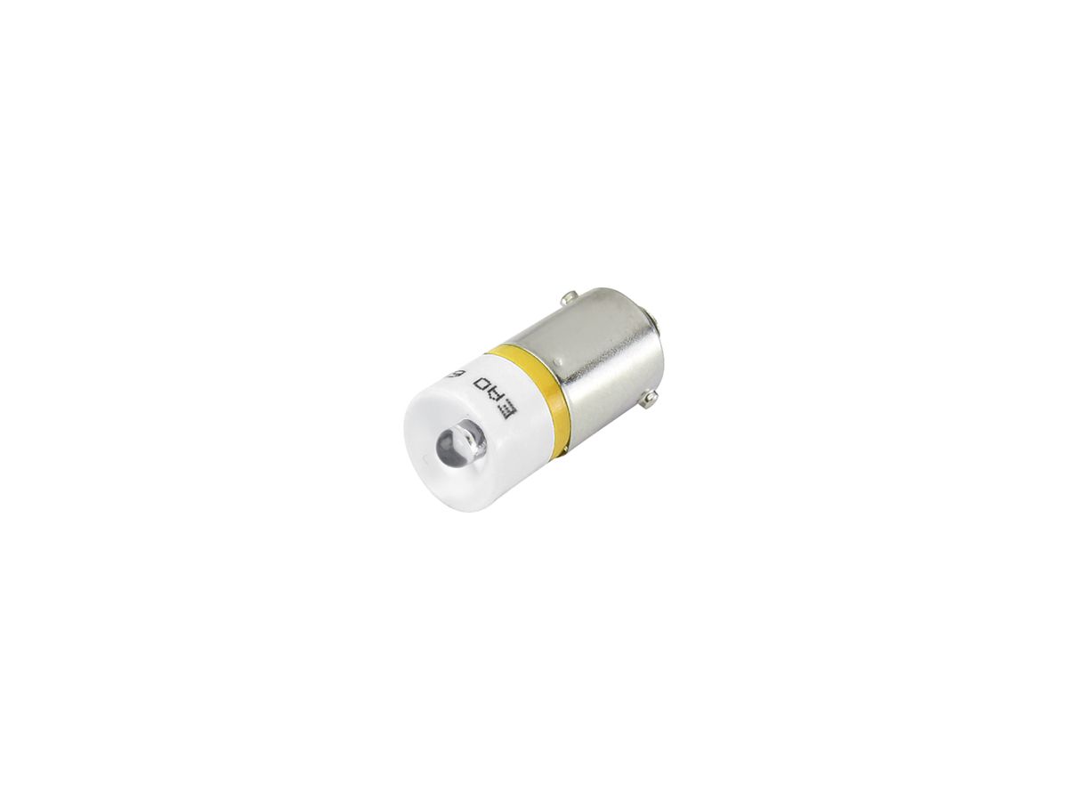 LED single EAO T3 1/4 BA9s 130VAC, 5mA, gelb