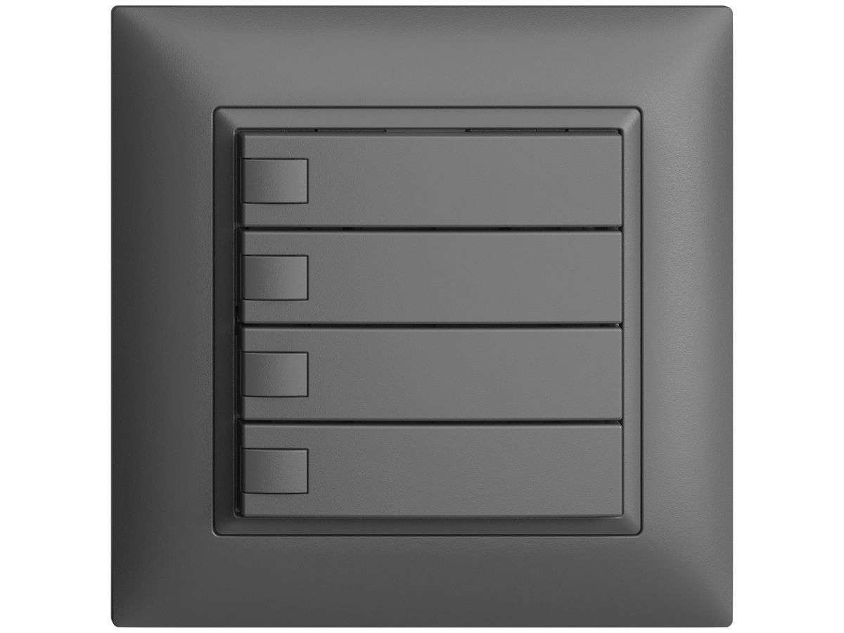 UP-Taster KNX 4-fach EDIZIOdue dunkelgrau RGB ohne LED