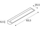 LED-Wandleuchte SLV VANO WING 25W 1400lm 3000K IP65 DALI 635mm 120° grau