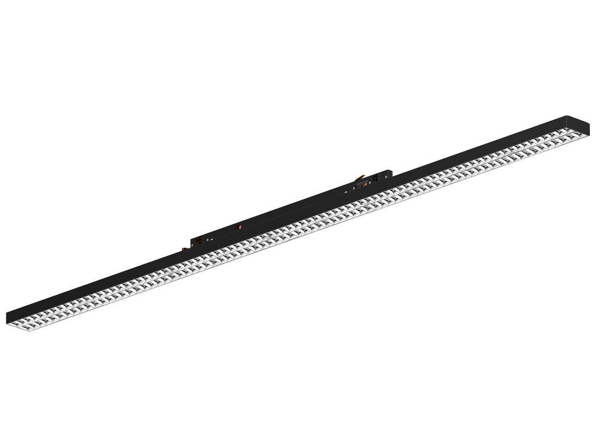 LED-Anbauleuchte DOTLUX LINEAtrack UGR 60W 9550lm 3000K Ad3Ph 1.5m schwarz 80°
