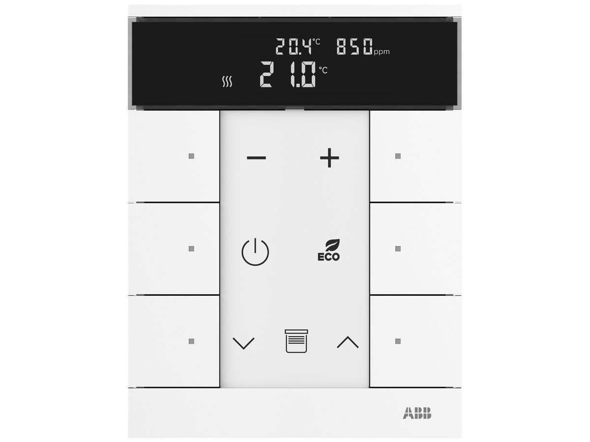 Raumbediengerät ABB-free@home SBC-F-6.0.1, RTR IAQ 6 Tasten weiss glanz