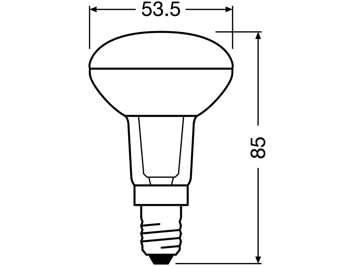 LED-Lampe PARATHOM R50 25 E14 1.5W 827 110lm 36°