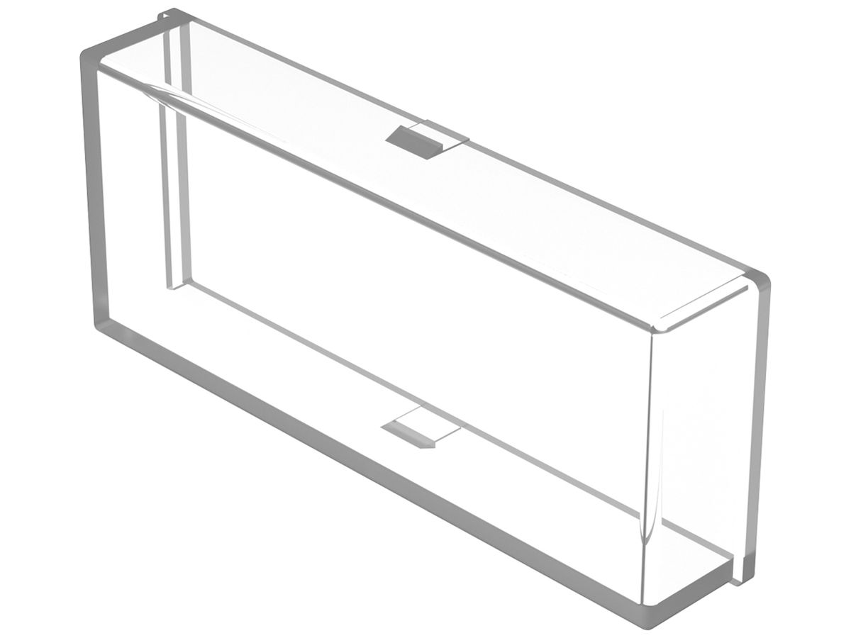 Niederhalter EAO03 weiss flach 14.4×34.4mm Kunststoff transluzent