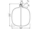 LED-Lampe Osram Vintage 1906 E27 4.8W 100lm 818 DIM Ø187×237mm Rauch