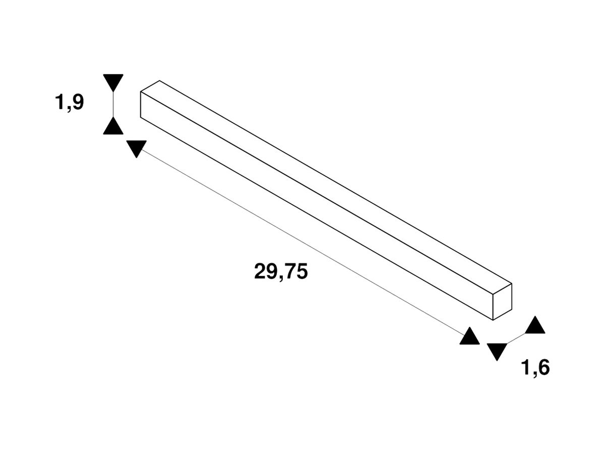 LED-Betriebsgerät SLV TRACK Intrack Stromschiene 100W 48V DALI 298mm schwarz