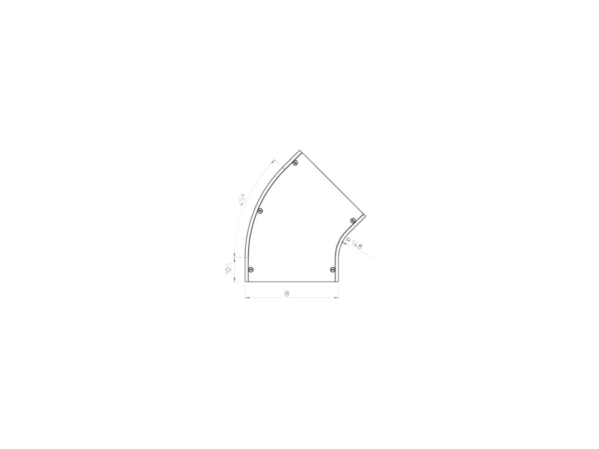 Deckel MKS 45° B=600mm Zink-Aluminium-beschichtet