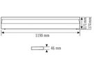 LED Deckenleuchte ESYLUX für Wandtafeln 30W 3000K 3600lm 60° UGR≤19 1200mm