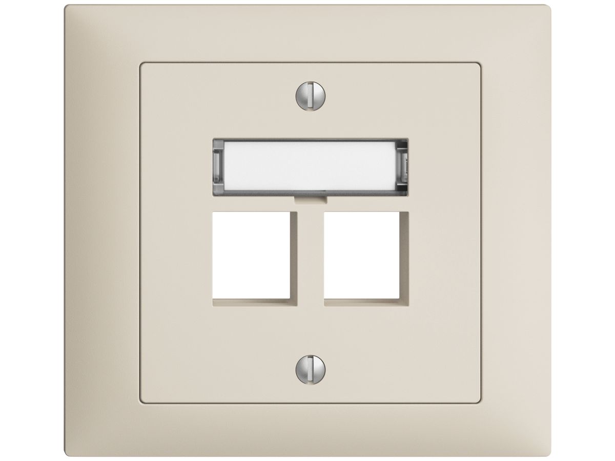 EB-Montageset EDIZIOdue FKE, Geradeauslass, für 2×Keystone, crema