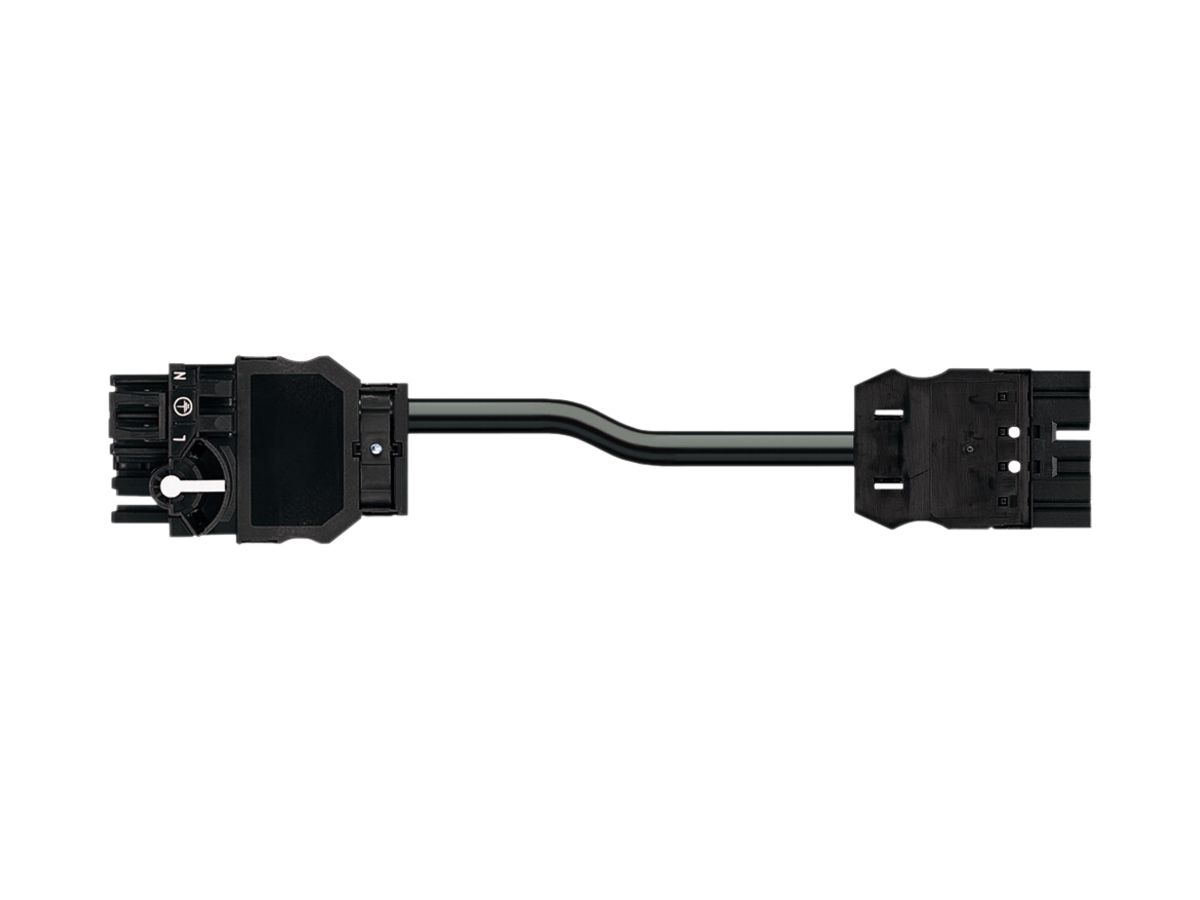 Verbindungsleitung WINSTA MIDI 5×2.5mm²1m Ko.A Verteiler+Phasenwender/Stecker sz