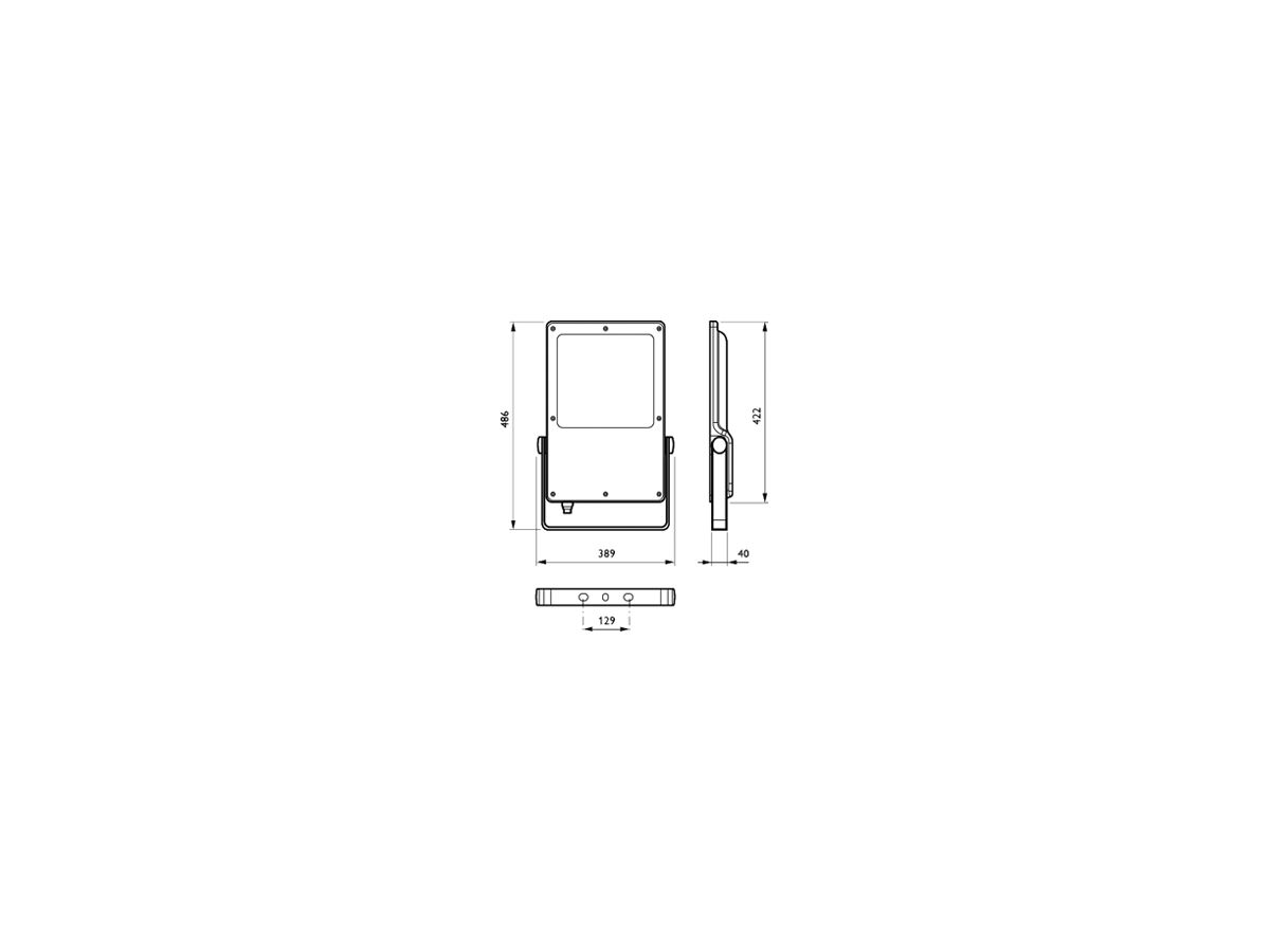 LED-Strahlerleuchte CoreLine Tempo BVP130 LED210/740 S, grau