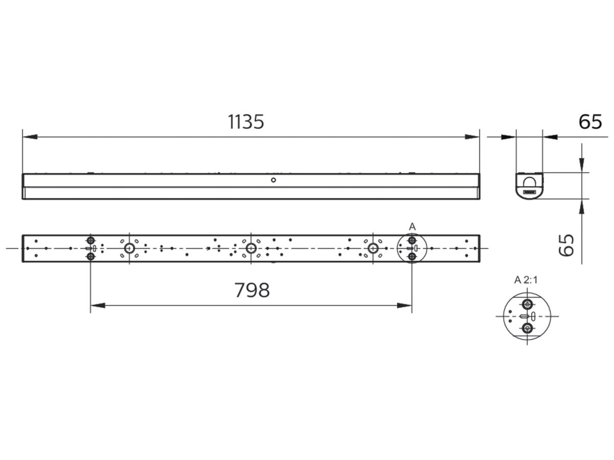 LED-Lichtleiste CoreLine BN126C WIA 34W 4100lm 4000K 1.2m weiss