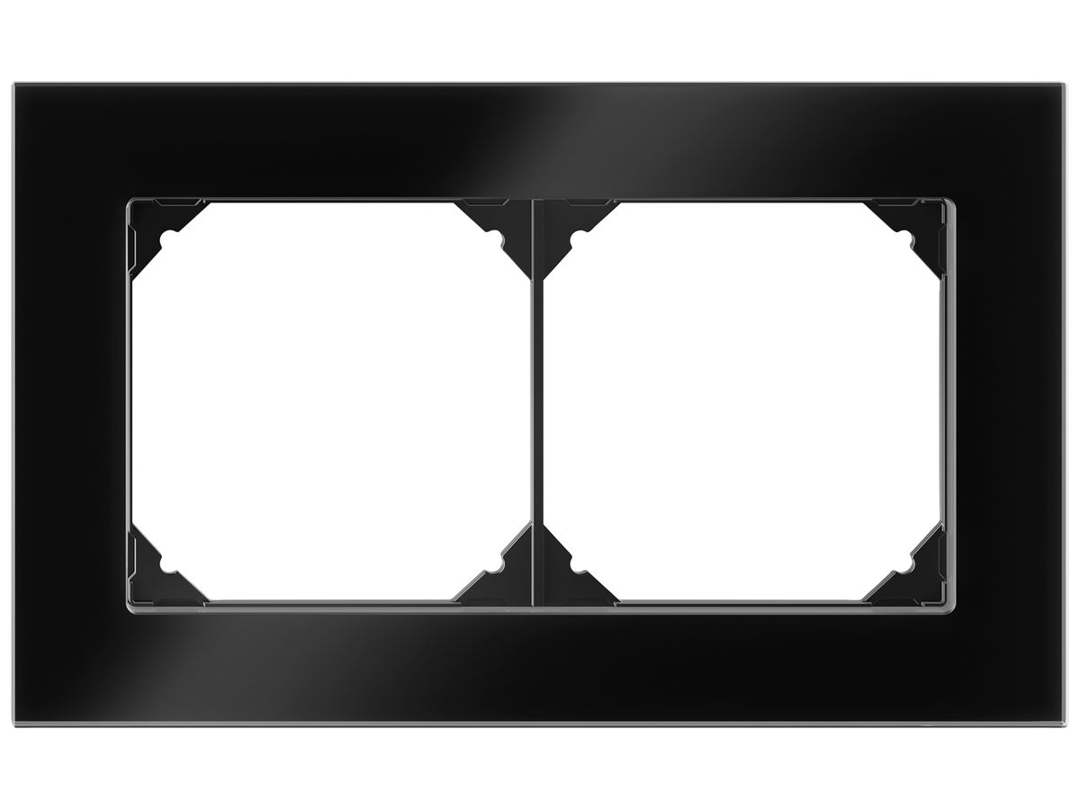 UP-Kopfzeile EDIZIO.liv prestige SNAPFIX® 1×2 94×154mm glas schwarz