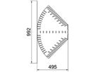 Bogen BET RB W verstellbar 60×500mm Edelstahl A4 blank