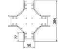 Kreuzstück BET RK 85×100mm Stahl bandverzinkt