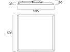 LED-Panelleuchte Sylvania Quantum 600×600 35W 4500lm 940 IP54/IP20 DALI