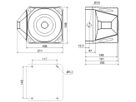 LED-Blitz-Sirene WERMA, 18…30VDC, 120dB, 42 Töne, rot