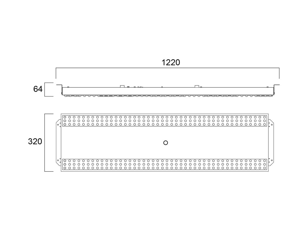 LED-Deckenleuchte Sylvania Sportsbay 85W 12600lm 4000K EM 3h 1220mm weiss