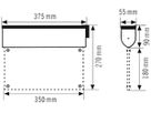 Notleuchte ESYLUX SLD EL LED IR 230V 3W IP40 3h Aluminium Wandausleger