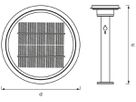LED-Laterne LDV ENDURA STYLE Solar Sensor Post Double Circle, 40cm 6W stahl