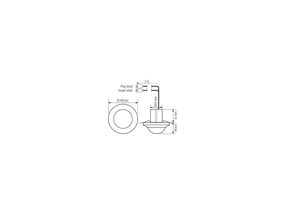 UP-Bewegungsmelder ESYLUX MD-C 360i/24, mit WINSTA Code A, weiss