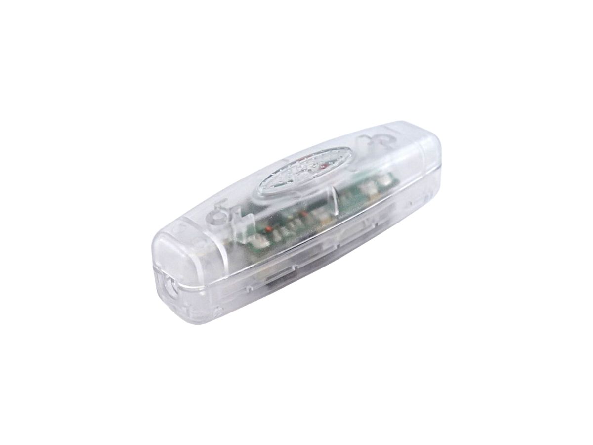 LED-Schnurdimmer SNELLO, LED: 4…25W, Halogenlampe: 25…160W, transparent