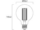 LED-Lampe Sylvania ToLEDo Vintage E27 7W 640lm 2000K DIM Ø95×140mm G95 klar