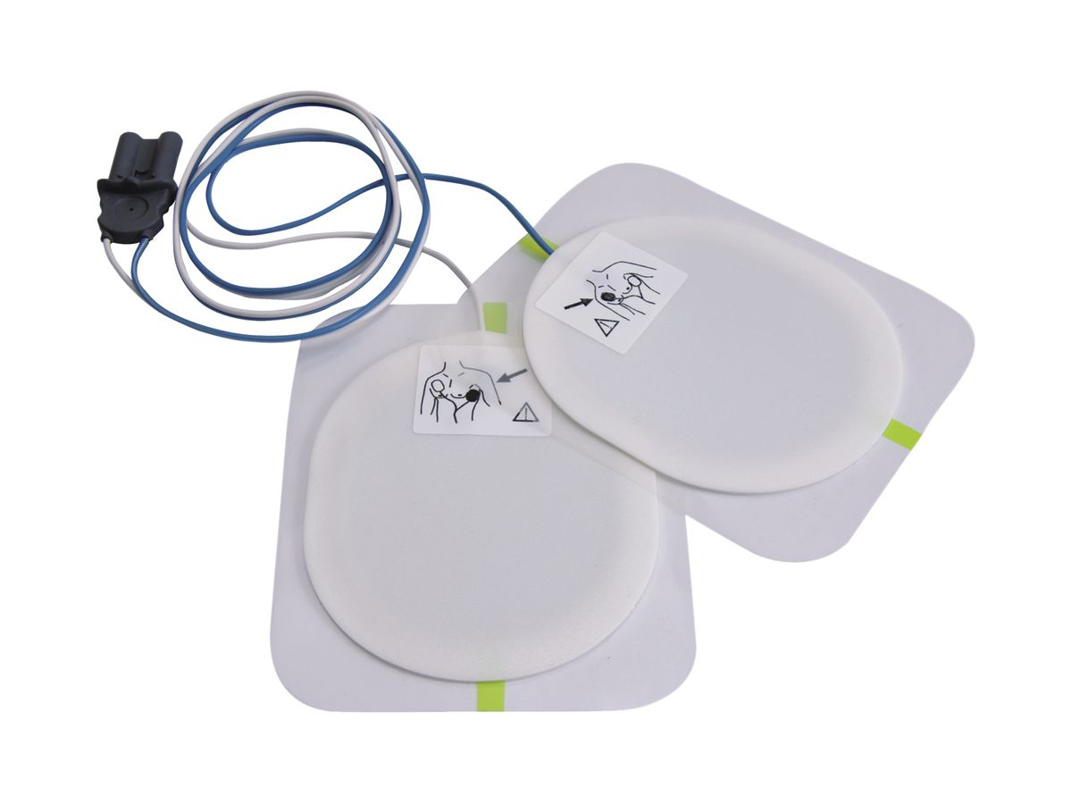 Einweg-Pads zu Defibrillator SAVER ONE, vorverkabelt, für Erwachsene
