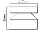 LED-Deckenleuchte LDV ENDURA STYLE CYLINDER CEILING 6W 360lm 3000K Edelstahl