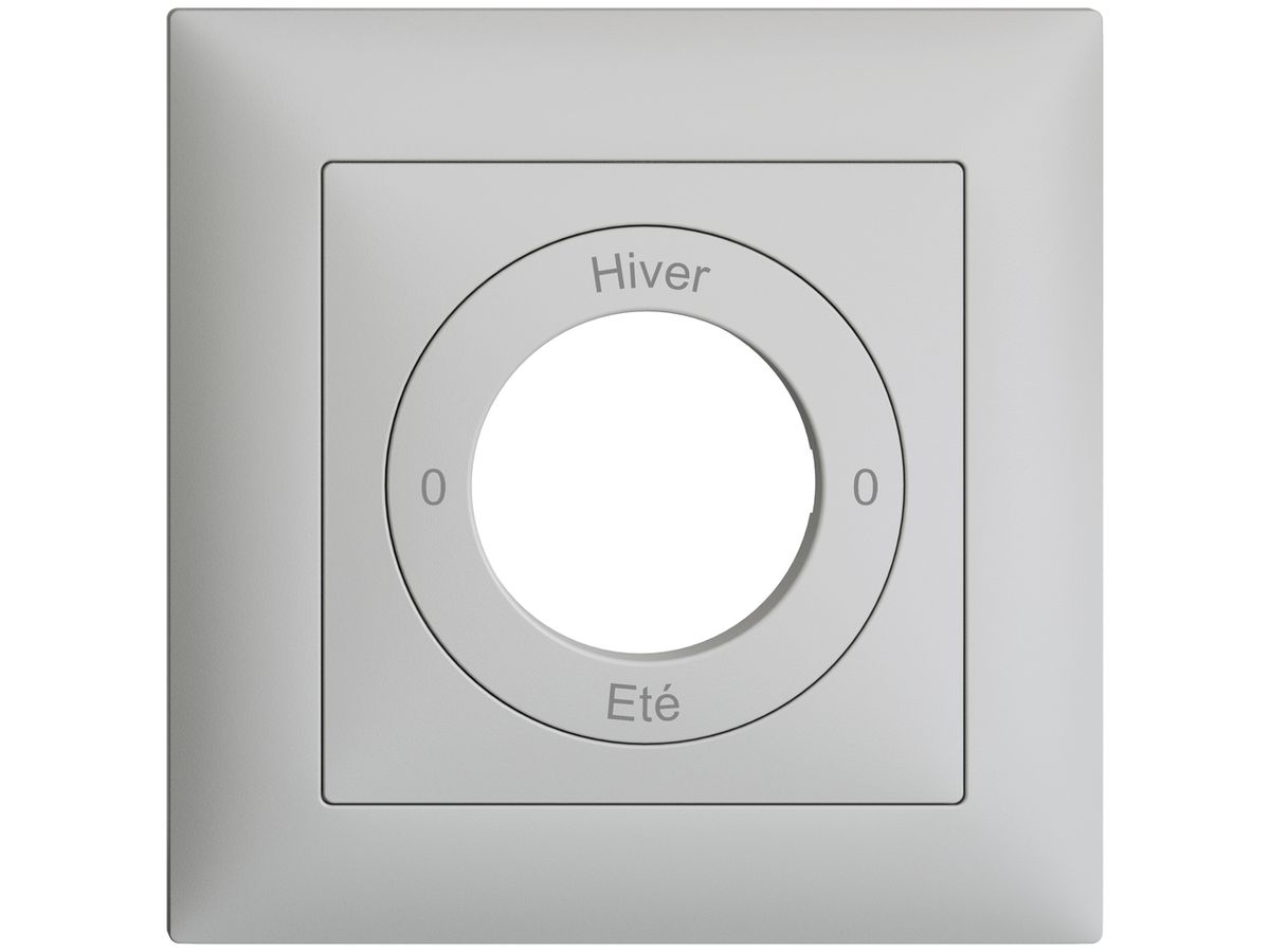 Frontset 0-Hiver-0-Eté EDIZIOdue hellgrau 88×88mm für Schlüsselschalter