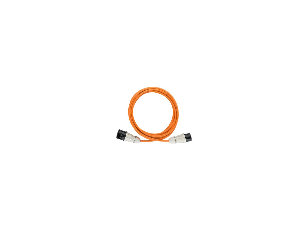 Verlängerung 5×4mm² 15m G-PUR CEE/CEE 7h 32A IP44 orange