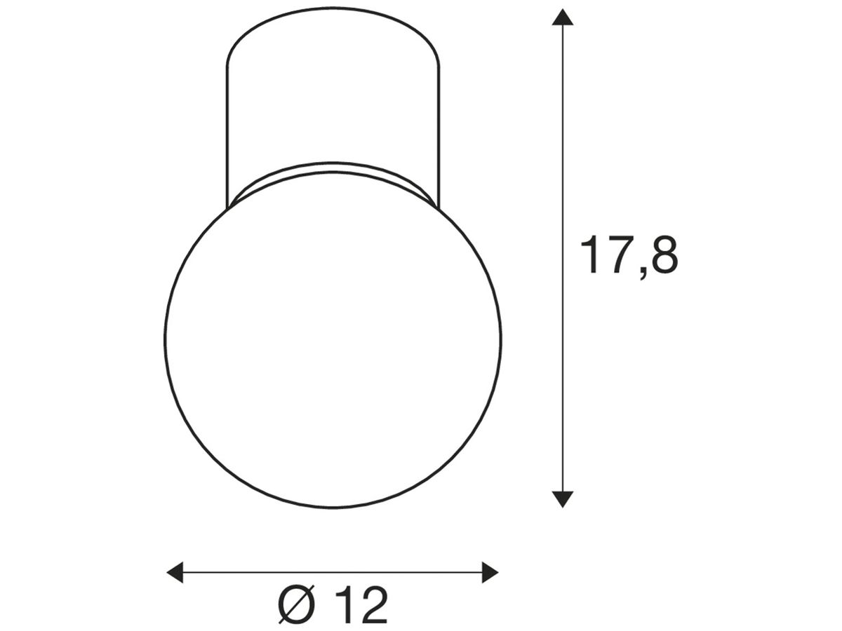 Deckenleuchte SLV VARYT E14 1×0…6W IP44 Ø120mm Kupfer