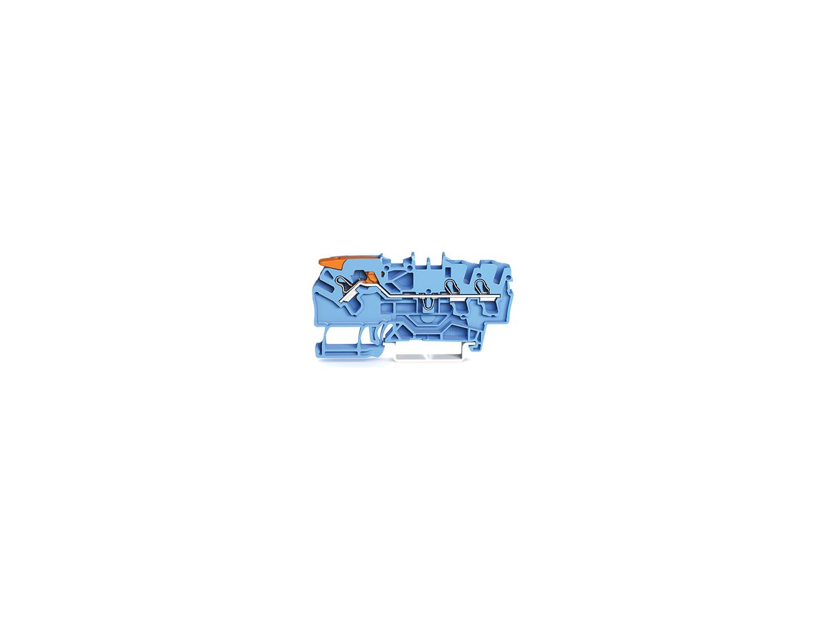 Durchgangsklemme WAGO TOPJOB-S 2.5mm² 3L blau Serie 2102